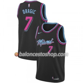 Camiseta Hombre NBA Miami Heat Goran Dragic 7 2018-19 Nike City Edition Negro Swingman